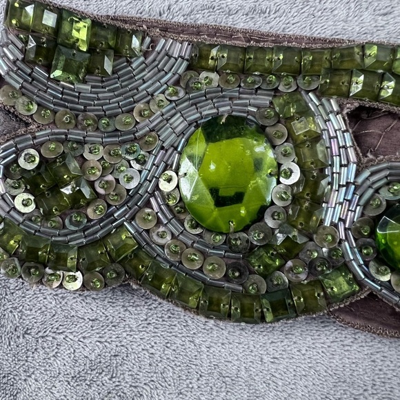 Jeweled Fred Segal, green, sequin, bellydancer belt